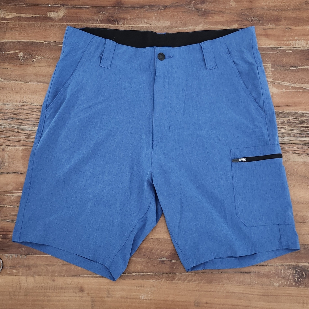 Blue Hybrid Shorts with Athletic Design and Relaxed Fit